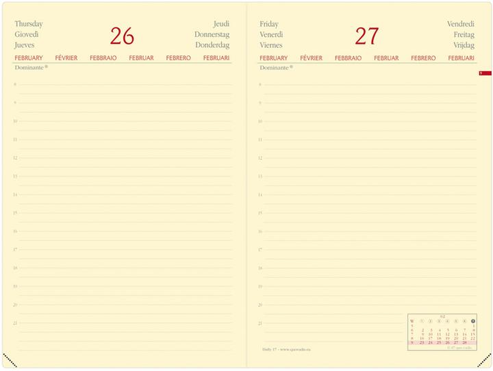 Image du produit Agenda Daily 17 Pr. Silk 2025 376023Q 1T/1S turquoise ML 12x17cm (12 x 17 cm, Anglais, Néerlandais)