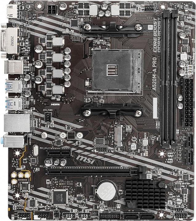 Actual product image MSI A520M-A Pro (AM4, AMD A520, mATX)