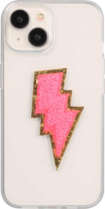 Actual product image PhoneLook Autocollant sticker pour téléphone/tablette/ordinateur brodé en 3D Éclair rose