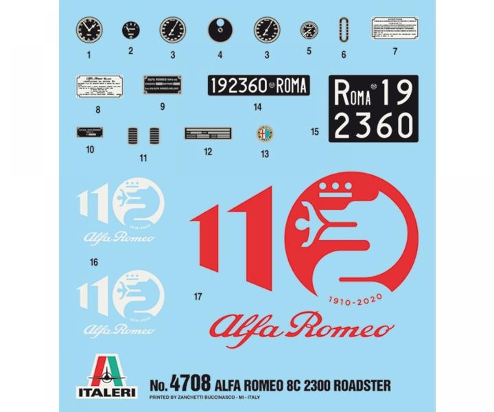 Actual product image Italeri 1:12 Alfa Romeo 8C/2300 1931 33