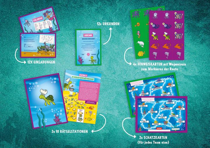 Image du produit Set: Abenteuer Schnitzeljagd – Das Geheimnis der Meerjungfrauen (Allemand, Linnéa Bergsträsser, 2023)