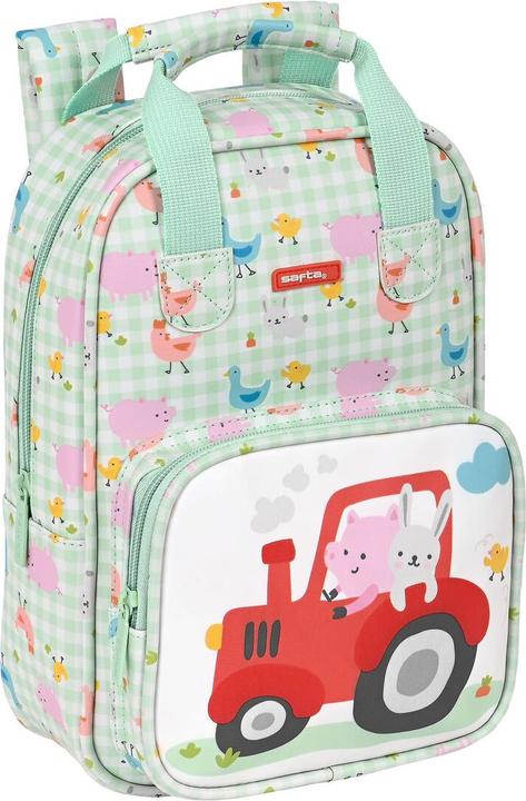 Safta Schulrucksack Granja Weiss Hellgrün (20 x 28 x 8 cm)