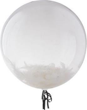 Immagine prodotto Funny Fashion Pallone a bolle d'aria riempito di piume