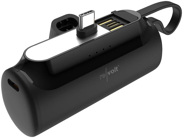 Produktbild Revolt Mini-Powerbank mit USB-C-Stecker & USB-C-Buchse, 4.500 mAh, PD 20 Watt (4500 mAh, 20 W)