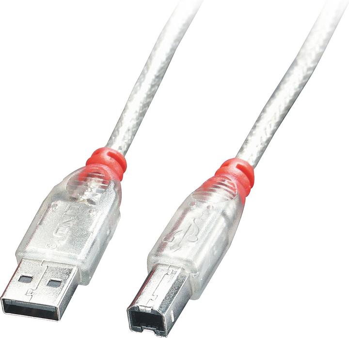 Actual product image Lindy USB 2.0 cable type A/B (0.50 m, USB 2.0)