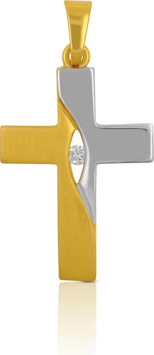 Produktbild Muau Kreuz (750, 18K Gelbgold, Weissgold)