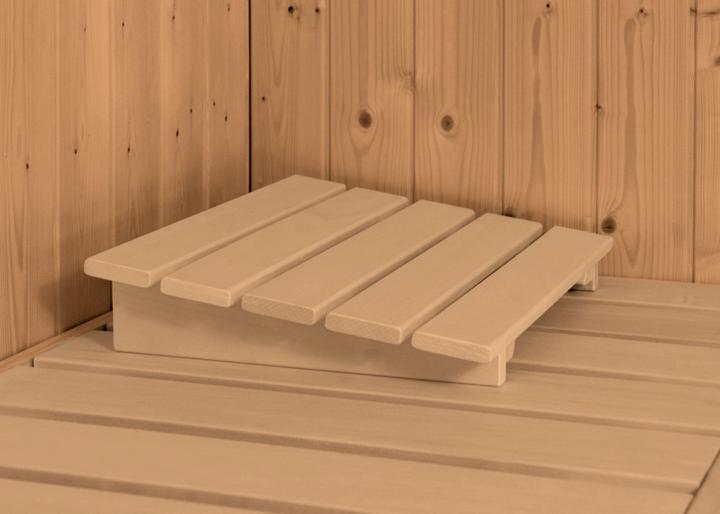 Produktbild Karibu Sauna Caspin Eckeinstieg, Kranz (Plug & Play 3,6 KW externe Steuerung)