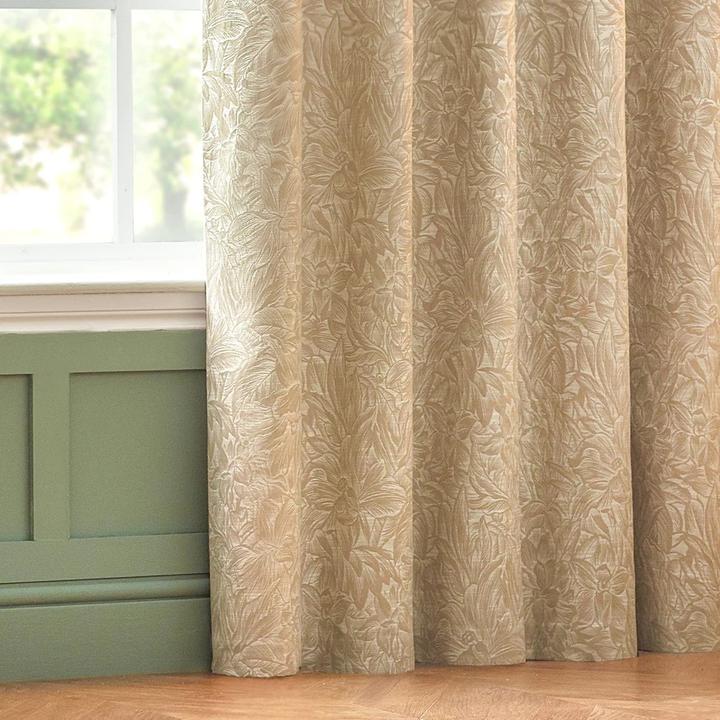 Actual product image Wylder Nature Grantley Jacquard Pencil Pleat Curtains (228 x 228 cm)