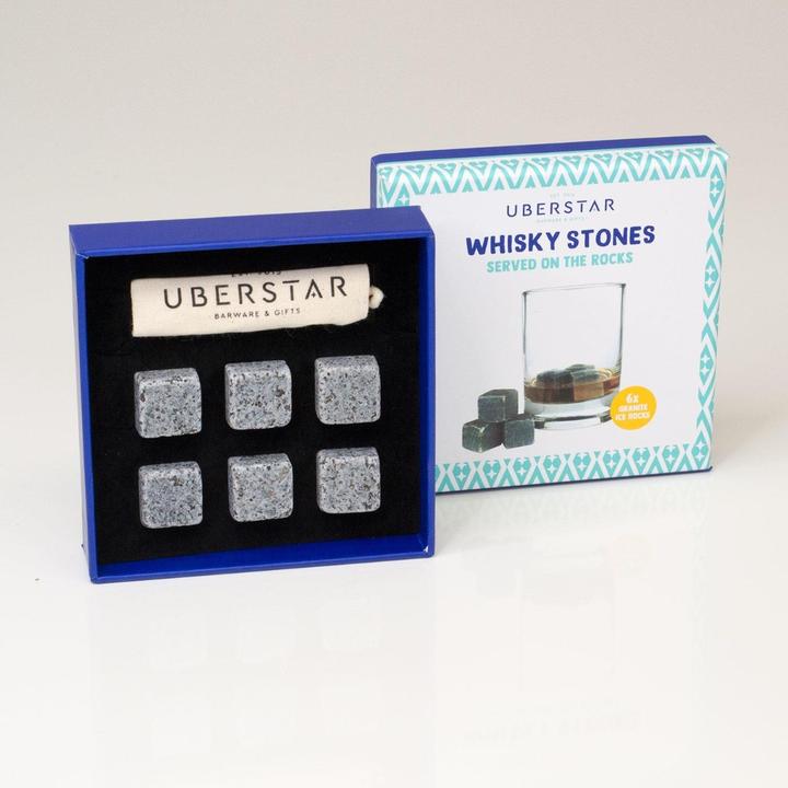 Produktbild Uberstar Whisky Steine 6er Set mit Beutel (Whisky Steine)