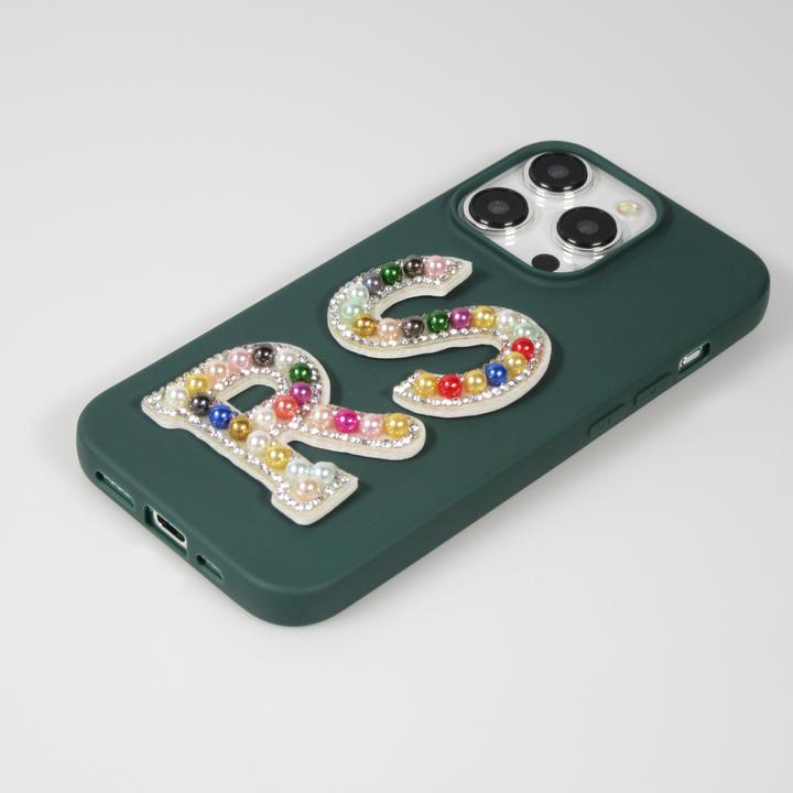 Image du produit PhoneLook Autocollant sticker pour téléphone/tablette/ordinateur brodé en 3D pearls Rainbow Lettre R