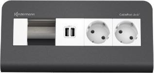 Actual product image Kindermann CablePort desk² 80 4-fold (4 x)