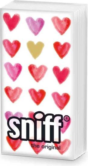 Image du produit ppd Mouchoirs Sniff - Aquarelle Coeurs rouge or
