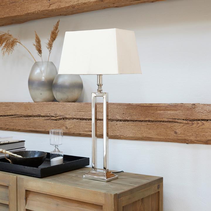 Actual product image Loberon Table Lamp Kinshaa cream/silver (E27)