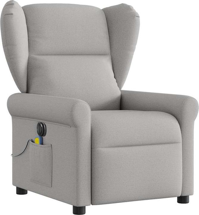 Actual product image VidaXL Massage chair electric cloud grey fabric