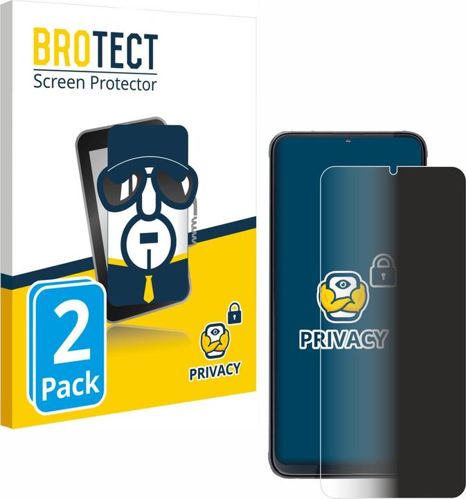 Productafbeelding BROTECT Anti-spionnetje privacyfolie Beschermfolie tegen blauw licht (2 Stuk, Cubot X70)