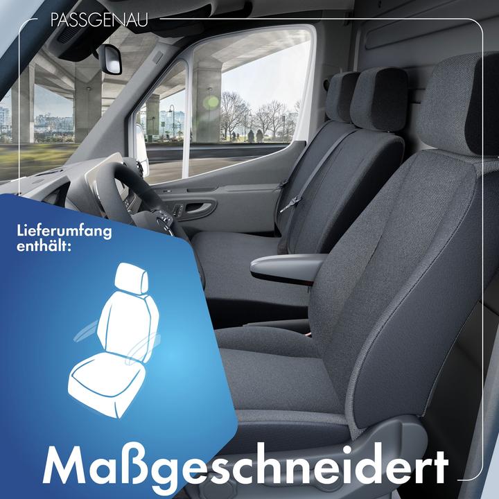 Actual product image Walser Seat covers for VW T4 single seat front polyester for BJ 10/1998 03/2003