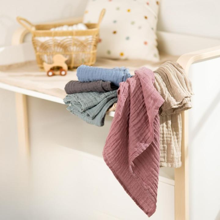 Immagine prodotto Milkii Mulltuch / Spucktücher Set, 5 Stück, 70x70 cm, Beige (70 cm, 70 cm)