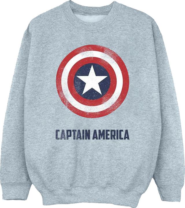 Produktbild Captain America Shield Text Sweatshirt Mädchen (140, 146)