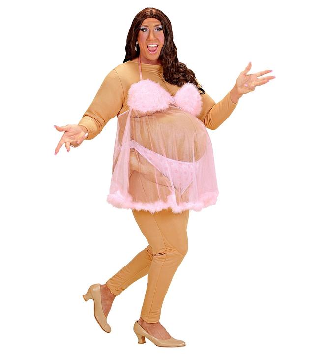 Actual product image Widmann Fat striptease dancer male costume (M, L, XL)