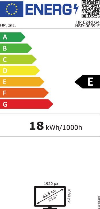 Label énergétique HP E24d G4 (1920 x 1080 pixels, 23.80")