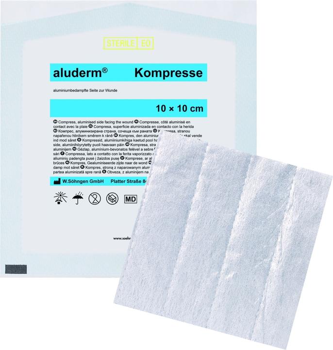 Aluderm Kompresse 10 x 10 cm steril, 1 St. Kompressen