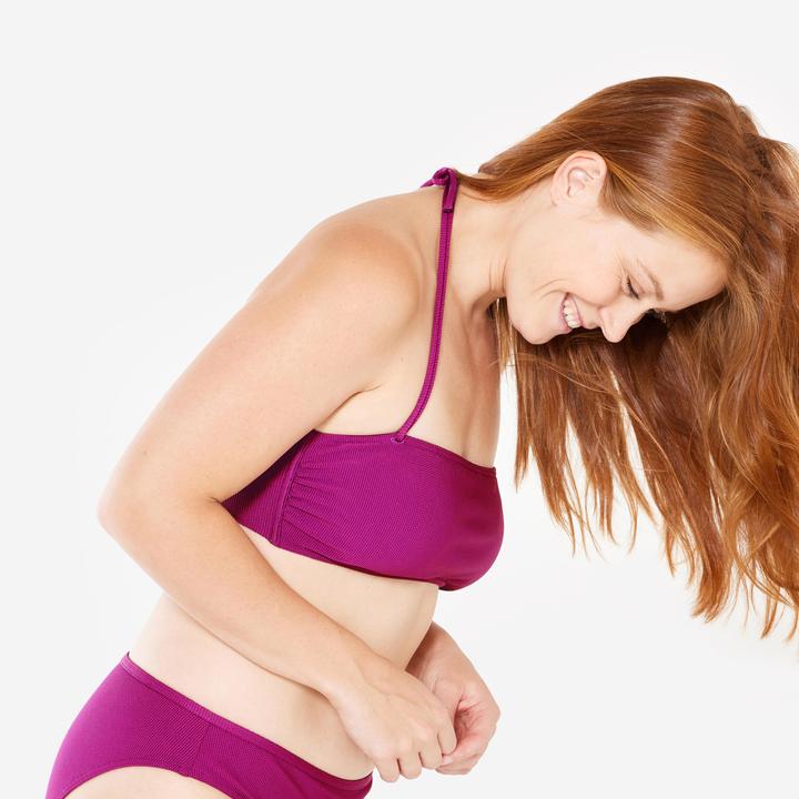 Produktbild Olaian Bikini-Oberteil Bandeau Damen strukturiert Laura violett (80 C)