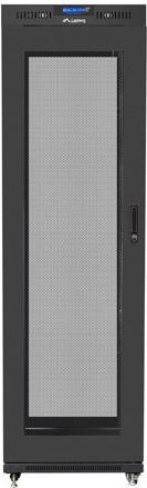 Actual product image Lanberg BUILT-IN CABINET RACK STAND 19" 42HE 600X600 BLACK PERFORATED DOOR LCD (FLAT PACK) V2 (42 RU, 19 inch rack)