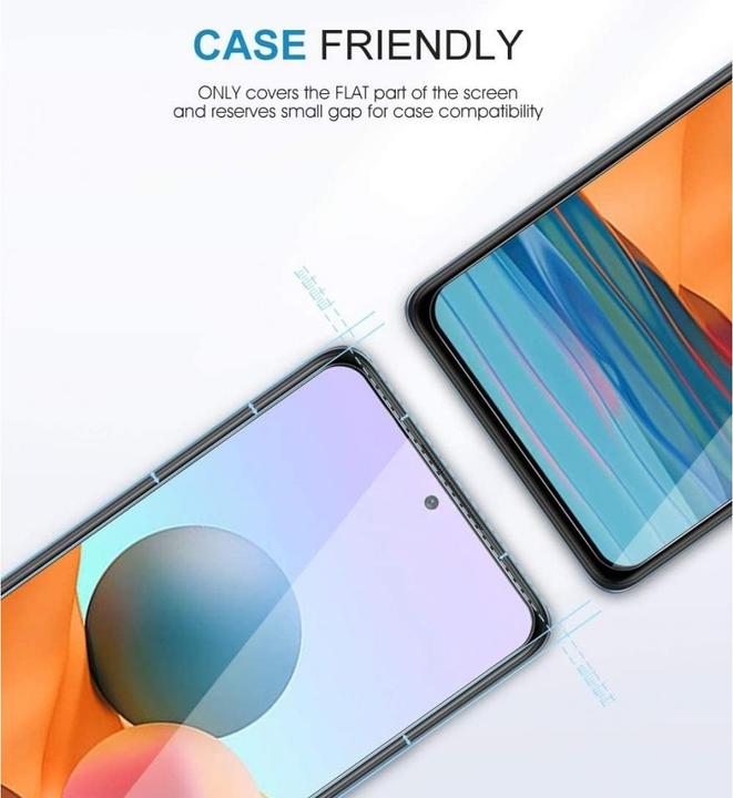 Produktbild Screenguard Xiaomi Redmi Note 10 Pro Panzerglas Schutzfolie Case Friendly Design (1 Stück, Xiaomi Redmi Note 10 Pro)
