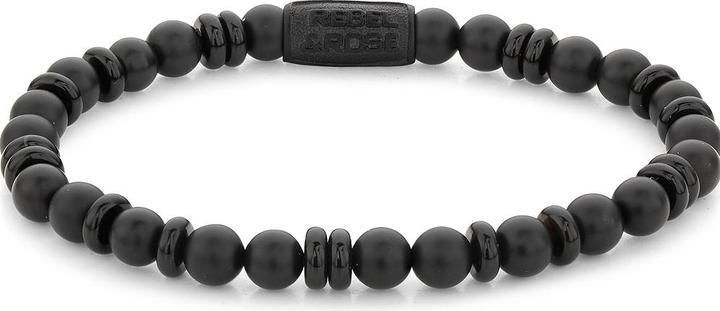 Image du produit Rebel & Rose Bracelet All-Black RR-60107-B-S Femme (16.50 cm, Acero inoxidable, Onyx)