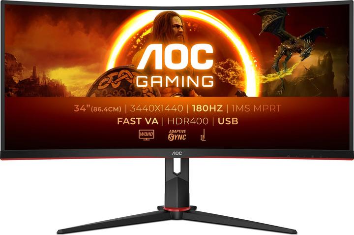 AOC CU34G2XPD/BK (3440 x 1440 pixels, 34")