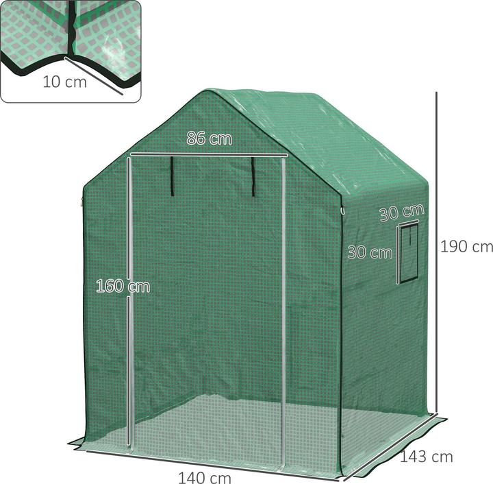 Image du produit Outsunny Film de rechange pour serres en film plastique 140 x 143 cm