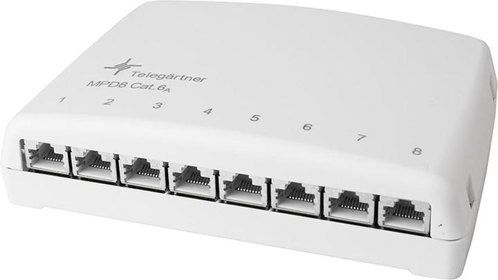 Actual product image Telegärtner Mini distributor Cat6 MPD8-HS apws TH35 J02021A0030 - Patch panel