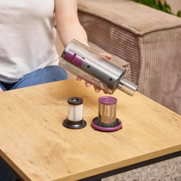Productafbeelding MPM Snoerloze stofzuiger MOD-70 Zwart paars