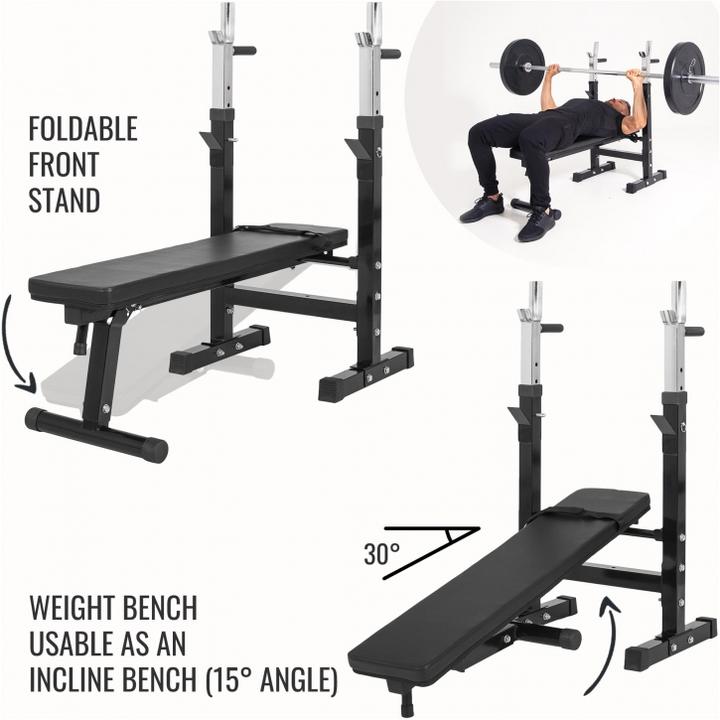Produktbild Gorilla Sports Hantelbank mit Ablage