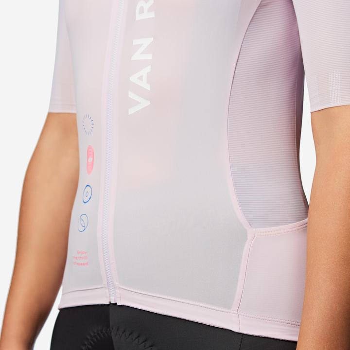 Actual product image Van rysel Unisex Road Cycling Short-Sleeved Jersey Racer 2 - Lilac (S)