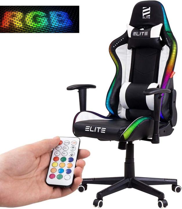 Actual product image Elite Gaming Chair MG200 Destiny, RGB black-white
