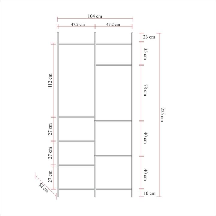 Immagine prodotto Hanah Home Axel (104 x 52 x 225 cm)