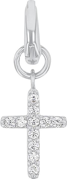 Produktbild Amor Charms für Damen, 925 Sterling Silber, Zirkonia synth. | Kreuz (Silber 925)