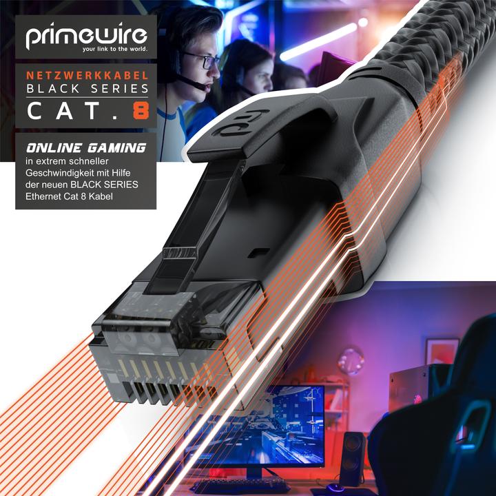 Immagine prodotto Primewire Cavo di rete CAT.8, RJ-45, Ethernet, cavo patch CAT 8, Gigabit Ethernet 40 Gbit/s S/FTP Cavo LAN (S/FTP, CAT8.1, 15 m)