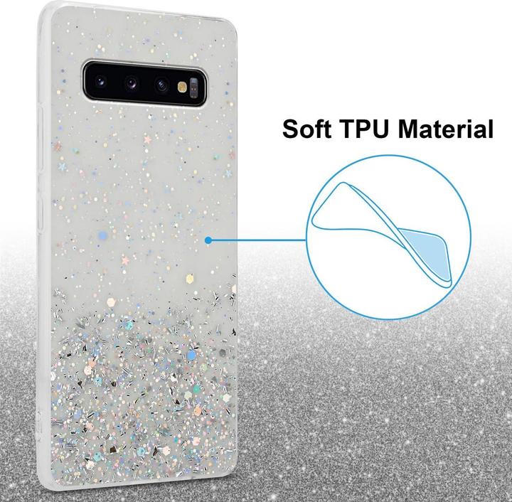 Actual product image Cadorabo TPU cover sparkling glitter (Samsung Galaxy S10)