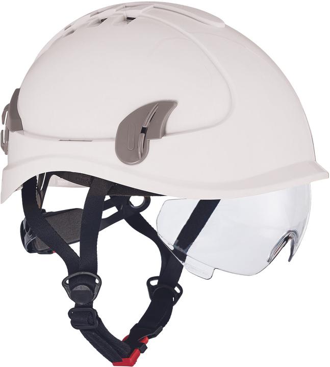 Actual product image Otto Schachner Hjelm Alpinworker hvid - M/integreret hjelmbrille & 6-punktsophaengt indtraek (53 - 66 cm)