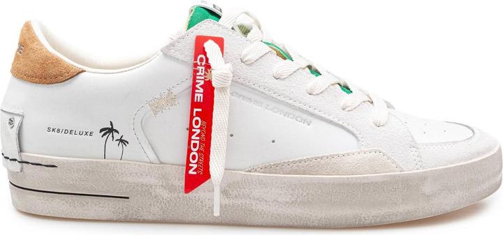 Produktbild Crime London Crime leather sneakers white and green color (44)