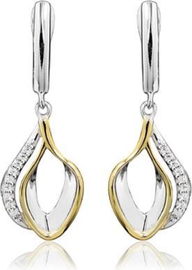 Actual product image JVD Silver bicolour earrings with zircons SVLE0246SH8BK00