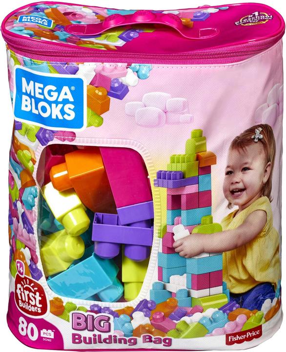 Immagine prodotto Mega Bloks Sacca Eco 80 Blocchi First Builders Rosa