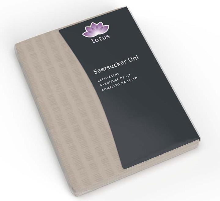 Actual product image Lotus Bettwaren Bed Linen Satin Seersucker uni (Duvet cover, 160 x 240 cm)