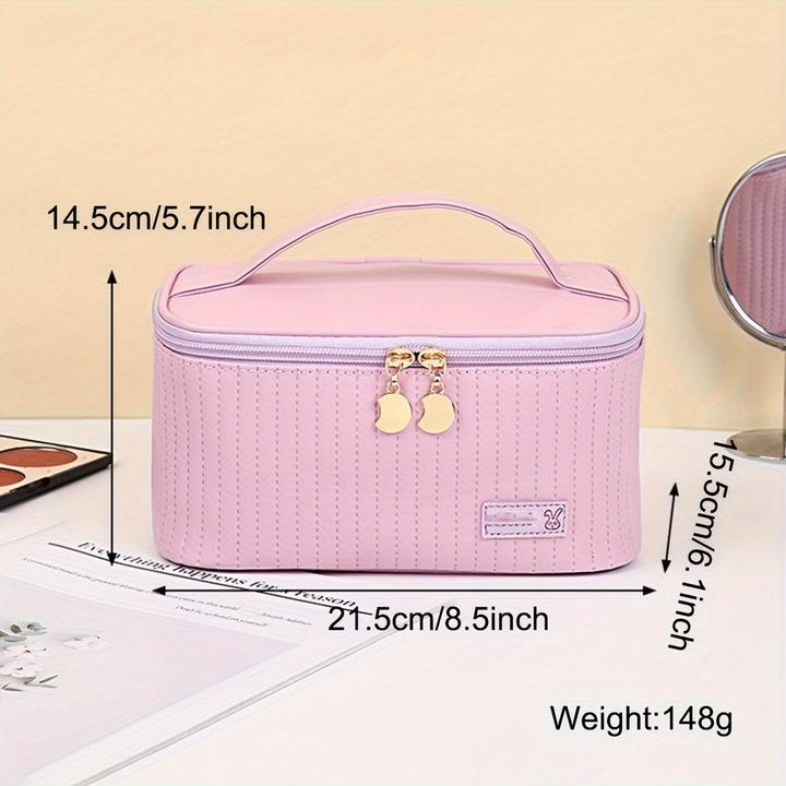 Image du produit Only-Bags.Store 3pcs/set cosmetic bag, portable large opening square cosmetic bag / shell design