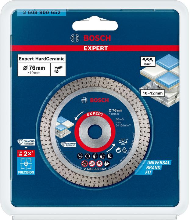 Actual product image Bosch Professional Zubehör Expert HardCeramic 76 mm diamond cutting discs 76 x1.5 x 10 mm