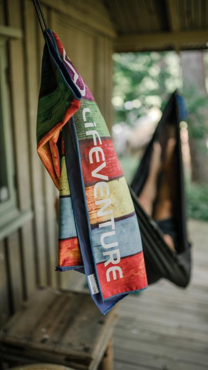 Produktbild Lifeventure Recycled SoftFibre Trek Towel, Striped Planks, Giant (150 x 90 cm)
