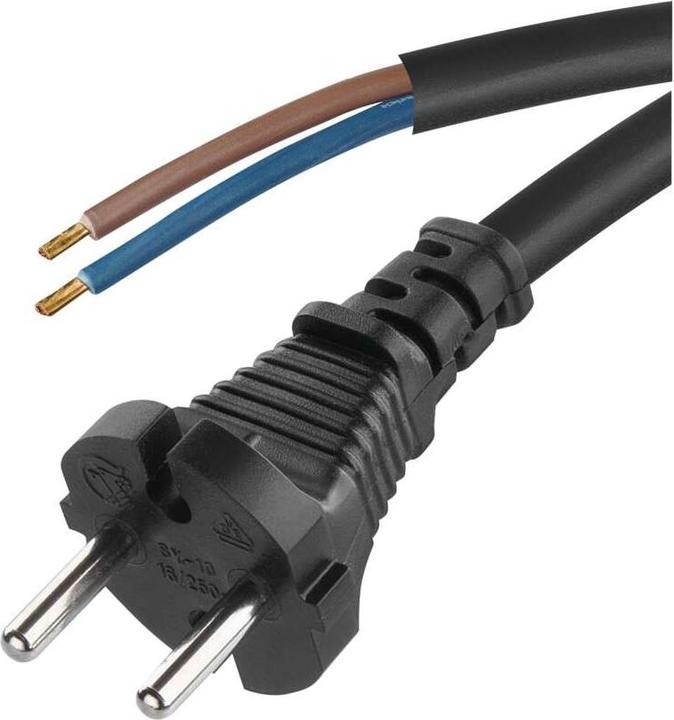 Immagine prodotto Emos Cavo di alimentazione in gomma 2x 1mm2, 5m, nero (5 m)