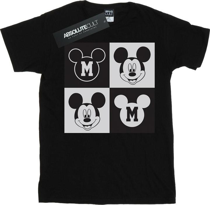 Immagine prodotto Disney Mickey Mouse Smiling Squares Maglietta Ampia Donna (XL)